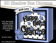3D Diorama Shadow Box Word Card Mini Kit - Happy Birthday GRANDPA