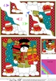 Christmas Snowman Rio has lots of Presents Wavy Corner Side Stacker