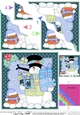 Christmas Snowman Rio has lots of Presents Wavy Corner Side Stacker