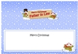 large DL Merry Christmas FATHER IN LAW with Snowman insert