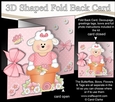 3D Shaped No-Hole Fold Back Card Kit - Flowerpot Friends - Cute Little Laura Lamb