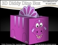 3D Cute Diddy Dino Treat Box Gift Box Mini Kit - Bobosaur