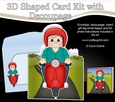 3D Shaped Card  Kit - Old Man Sidney Rides his Motor Scooter