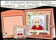 3D Animated Moveable Wobble Head Card Kit - Through the Window Old Man Hoyt