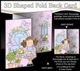 3D Shaped No-Hole Fold Back Mini Kit - Country Cottage Girlz Zoe has a Basket of Flowers