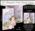 3D Shaped No-Hole Fold Back Mini Kit - Country Cottage Girlz Zoe has a Basket of Flowers