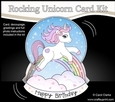 3D Shaped Rocking Card Mini Kit - Cute Little Unicorn Sparkle