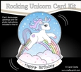 3D Shaped Rocking Card Mini Kit - Cute Little Unicorn Magic