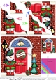 Snowman has an Xmas Present at the Door - Christmas Wavy Corner Side Stacker