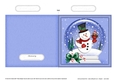 Christmas Snowglobe Quick Cut & Fold Card - Cute Snowman