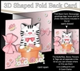 3D Shaped No-Hole Fold Back Card Kit - Flowerpot Friends - Cute Little Cat Muffin