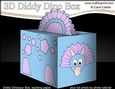 3D Cute Diddy Dino Treat Box Gift Box Mini Kit - Riposaur