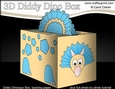 3D Cute Diddy Dino Treat Box Gift Box Mini Kit - Jaws