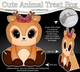 3D Cute Animal Treat Box Gift Set Mini Kit - Cute Little Reindeer Sprinkles