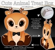 3D Cute Animal Treat Box Gift Set Mini Kit - Cute Little Raindeer Snuggles