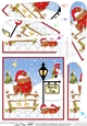 Christmas Robin is at the North Pole Fan Pyramage Topper