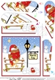 Christmas Robin is at the North Pole Fan Pyramage Topper