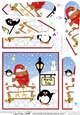 Christmas Robin is at the North Pole Fan Pyramage Topper
