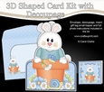 3D Shaped Card Kit - Flowerpot Friends - Cute Little Bunny Dipsy