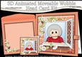 3D Animated Moveable Wobble Head Card Kit - Through the Window Old Lady Colleen