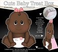 3D Cute Baby Treat Box Gift Set Mini Kit - Cute Little Ethnic Baby Girl Ronna