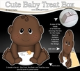 3D Cute Baby Treat Box Gift Set Mini Kit - Cute Little Ethnic Baby Ashanti