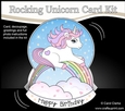 3D Shaped Rocking Card Mini Kit - Cute Little Unicorn Sparkle