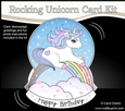 3D Shaped Rocking Card Mini Kit - Cute Little Unicorn Magic