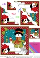 Christmas Snowman Rio is having fun in the Snow! Wavy Corner Side Stacker
