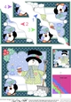 Christmas Snowman Rio is having fun in the Snow! Wavy Corner Side Stacker
