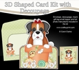 3D Shaped Card Kit - Flowerpot Friends - Little Boxer Dog Missy