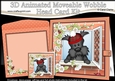 3D Animated Moveable Wobble Head Card Kit - Through the Window Hamish Scottie Dog