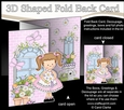 3D Shaped No-Hole Fold Back Mini Kit -  Country Cottage Girlz Liz has Pretty Flowers