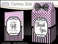 3D Spots & Stripes Milk Carton Treat Box Mini Kit