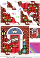 Teddy Tess is at the Door - Christmas Wavy Corner Side Stacker