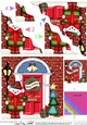Teddy Ed is at the Door - Christmas Wavy Corner Side Stacker