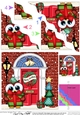 Little Hoot Owl is at the Door - Christmas Wavy Corner Side Stacker