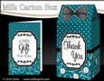 3D Spots & Flowers Milk Carton Treat Box Mini Kit