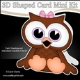 3D Shaped Card Kit - Cute Little Olive Owl