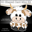 3D Shaped Card Kit - Cute Little Billy Bull