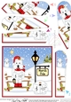 Christmas Westie Dog is at the North Pole Fan Pyramage Topper