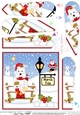Christmas Westie Dog is at the North Pole Fan Pyramage Topper