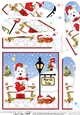 Christmas Westie Dog is at the North Pole Fan Pyramage Topper