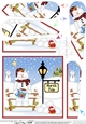 Christmas Snowman Mac is at the North Pole Fan Pyramage Topper