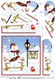 Christmas Snowman Mac is at the North Pole Fan Pyramage Topper