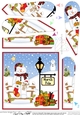 Christmas Snowman Mac is at the North Pole Fan Pyramage Topper