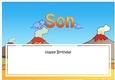 Large DL Happy Birthday SON insert