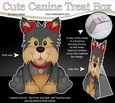 3D Cute Canine Treat Box Gift Set Mini Kit - Little Yorkie Dog Poppy
