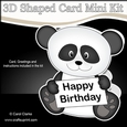 3D Shaped Card Kit - Cute Little Panda Min Min