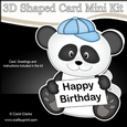 3D Shaped Card Kit - Cute Little Panda Chi Chi